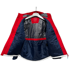 Jaqueta Corta-Vento Adidas Branca, Azul e Vermelha