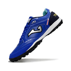 Chuteira Society TF Joma Top Flex Azul e Preta