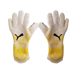 Luvas de Goleiro Puma Future Match Brancas e Amarelas