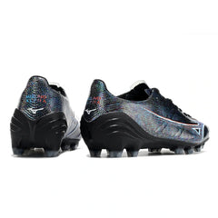Chuteira Campo FG Mizuno Alpha Preta Pack Holográfica