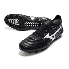 Chuteira Campo FG Mizuno Morelia Neo III Elite Preta Cinza and Branca