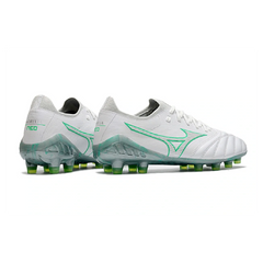 Chuteira Campo FG Mizuno Morelia Neo III Elite Branca e Verde