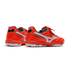 Chuteira Society TF Mizuno Morelia Sala Classic Vermelha e Branca