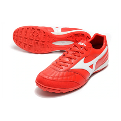 Chuteira Society TF Mizuno Morelia Sala Vermelha e Branca