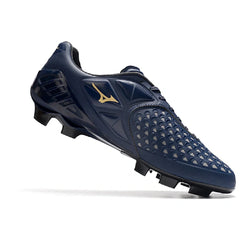 Chuteira Campo FG Mizuno Wave Ignitus 4 Azul and Dourada