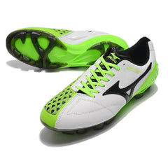 Chuteira Campo FG Mizuno Wave Ignitus 4 Branca e Verde