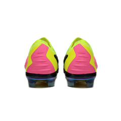 Chuteira Campo FG Nike Phantom 6 Elite Amarela, Preta e Rosa Infantil