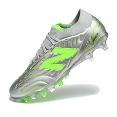 Chuteira Campo FG New Balance Tekela Elite V5 Prateada e Verde