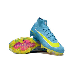 Chuteira Campo FG Nike Air Zoom Mercurial Superfly 10 Elite Azul e Verde Infantil