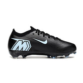 Chuteira Campo FG Nike Air Zoom Mercurial Vapor 16 Elite Preta e Azul-Clara Infantil