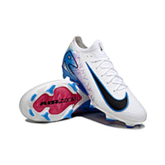 Chuteira Campo FG Nike Air Zoom Mercurial Vapor 16 Elite Branca e Azul-Clara Infantil
