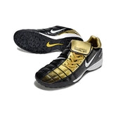 Chuteira Society TF Nike Air Zoom Total 90 III Preta e Dourada