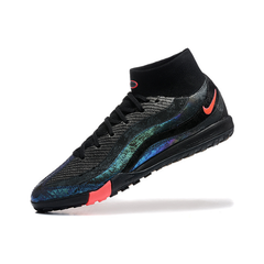 Chuteira Society TF Nike Mercurial Superfly 10 Elite Pack Preto Air Max 95 Infantil