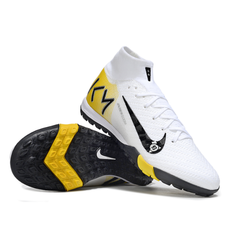 Chuteira Society TF Nike Mercurial Superfly 10 Elite Pack Branco Mbappe Infantil