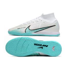 Chuteira Futsal IC Nike Mercurial Superfly 9 Elite Branca e Azul
