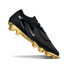 Chuteira Campo FG Nike Phantom 6 Elite Preta e Dourada