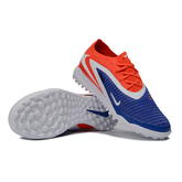 Chuteira Society TF Nike Phantom 6 Elite Laranja e Azul Infantil