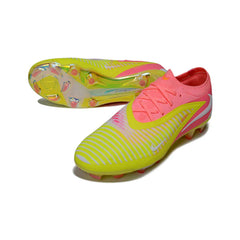 Chuteira Campo FG Nike Phantom 6 Elite Rosa, Amarela e Branca