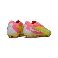 Chuteira Campo FG Nike Phantom 6 Elite Rosa, Amarela e Branca