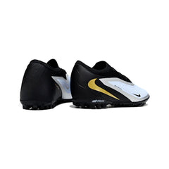 Chuteira Society TF Nike Phantom 6 Pro Preta e Azul-Clara Infantil