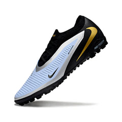 Chuteira Society TF Nike Phantom 6 Pro Preta e Azul-Clara Infantil