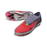 Chuteira Campo FG Nike Phantom 6 Elite Rosa, Prateada e Roxa