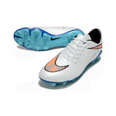 Chuteira Campo FG Nike Phantom Hypervenom Elite Branca, Azul e Laranja