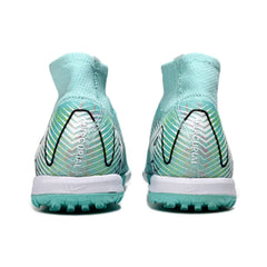 Chuteira Society TF Nike Zoom Mercurial Superfly 10 Elite Infantil Azul-Clara