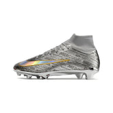 Chuteira Campo FG Nike Zoom Mercurial Superfly 9 Elite Prateada Infantil