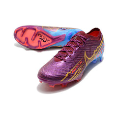 Chuteira Campo FG Nike Zoom Mercurial Vapor 15 Elite Roxa Mbappe Pack Infantil