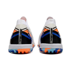 Chuteira Society TF Nike Zoom Mercurial Vapor 16 Elite Infantil Branca e Azul