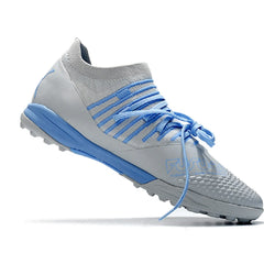 Chuteira Society TF Puma Future Z 1.3 Cinza and Azul