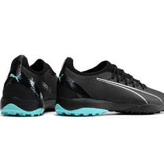 Chuteira Society TF Puma Ultra Ultimate Preta e Azul