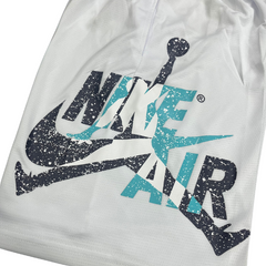 Shorts Nike Air Jordan Branco, Cinza e Azul