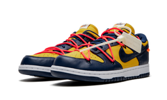 Nike Dunk Low Off White University Gold Mindnight Navy