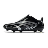 Chuteira Campo FG Adidas F50 Sem Cadarço Elite Preto e Prateado