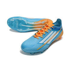 Chuteira Campo FG Adidas F50 Elite Azul, Oange e Branco