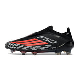 Chuteira Campo FG Adidas F50 Elite Sem Cadarço Preto, Vermelho e Branco