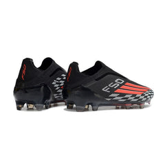 Chuteira Campo FG Adidas F50 Elite Sem Cadarço Preto, Vermelho e Branco