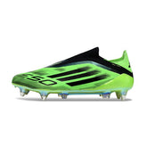 Chuteira Campo Molhado SG Adidas F50 Elite Sem Cadarço Verde e Preta