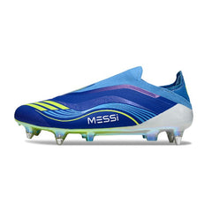 Chuteira Campo Molhado SG Adidas F50 Elite Sem Cadarço Pack Messi Vis10n