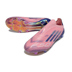 Chuteira Campo FG Adidas F50 Elite Sem Cadarço Rosa e Roxo