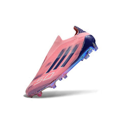 Chuteira Campo FG Adidas F50 Elite Sem Cadarço Rosa e Roxo