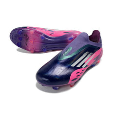 Chuteira Campo FG Adidas F50 Elite Sem Cadarço Roxo e Rosa