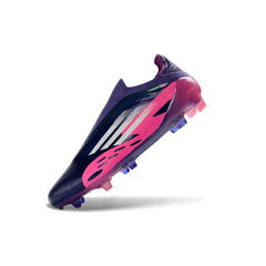 Chuteira Campo FG Adidas F50 Elite Sem Cadarço Roxo e Rosa