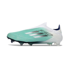 Chuteira Campo FG Adidas F50 Elite Sem Cadarço Branca, Vermelha e Verde