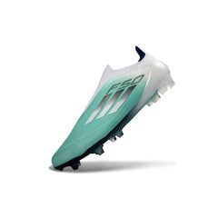 Chuteira Campo FG Adidas F50 Elite Sem Cadarço Branca, Vermelha e Verde