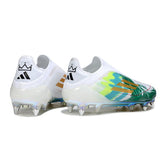 Chuteira Campo Molhado SG Adidas F50 Elite Sem Cadarço Branca e Verde