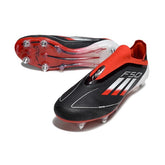 Chuteira Campo Molhado SG Adidas F50 Elite Sem Cadarço Preta, Vermelha e Branca