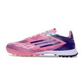 Chuteira Society TF Adidas F50 Rosa e Roxa Infantil
